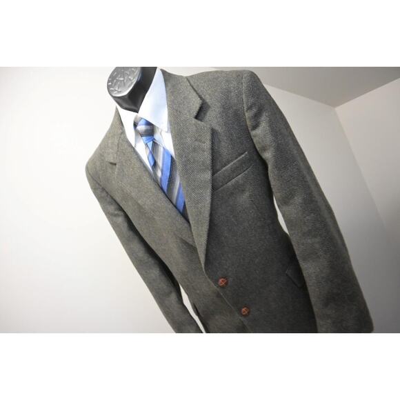 Christopher Hayes Tweed Wool Blazer Sports Jacket Lined Mens Sz 40 R - Picture 2 of 11
